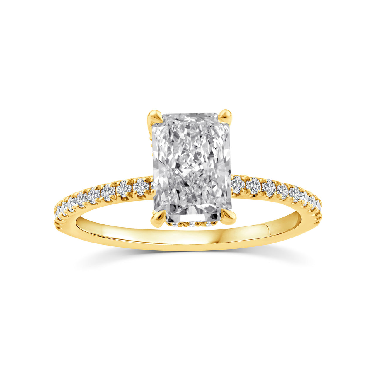 9ct Y/G 1.75ct Lab Grown Diamond Ring - Size N