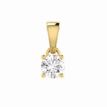 9CT Y/G 0.08CT DIAMOND PENDANT
