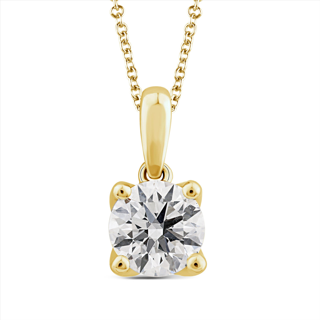 9ct Y/G 1.00ct Lab Grown Diamond Necklace 40-45cm