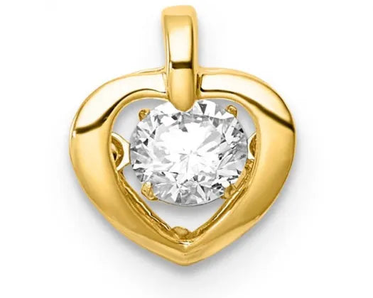 9ct Y/G 0.25ct Lab Grown Diamond Heart Pendant