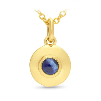 9CT Y/G SAPPHIRE PENDANT