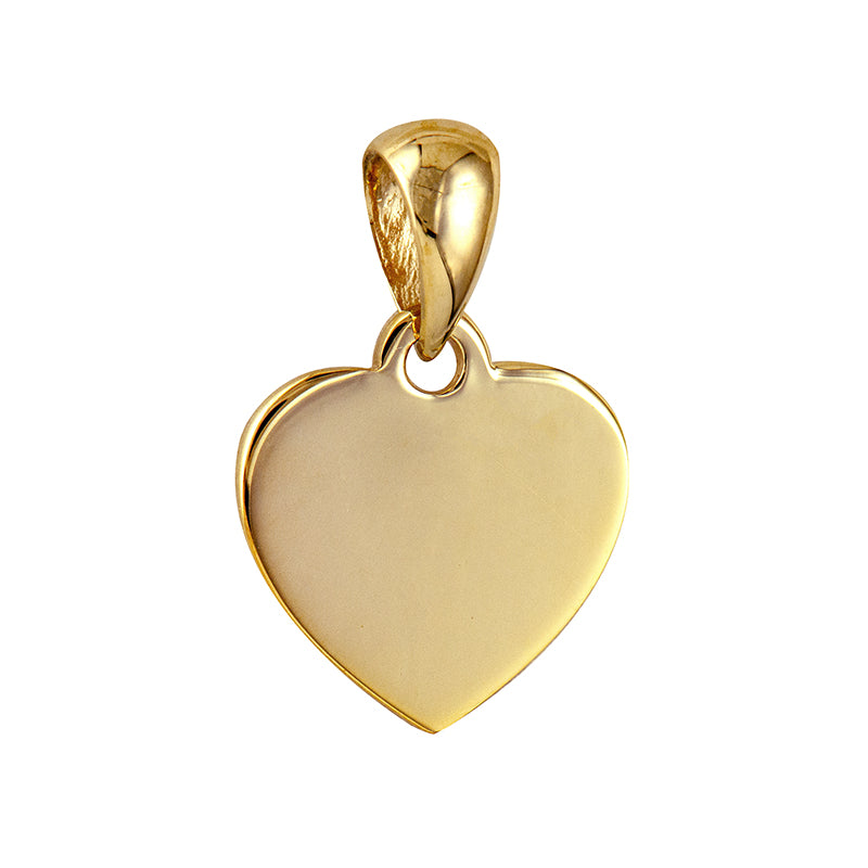 9CT Y/G HEART PENDANT 10MM