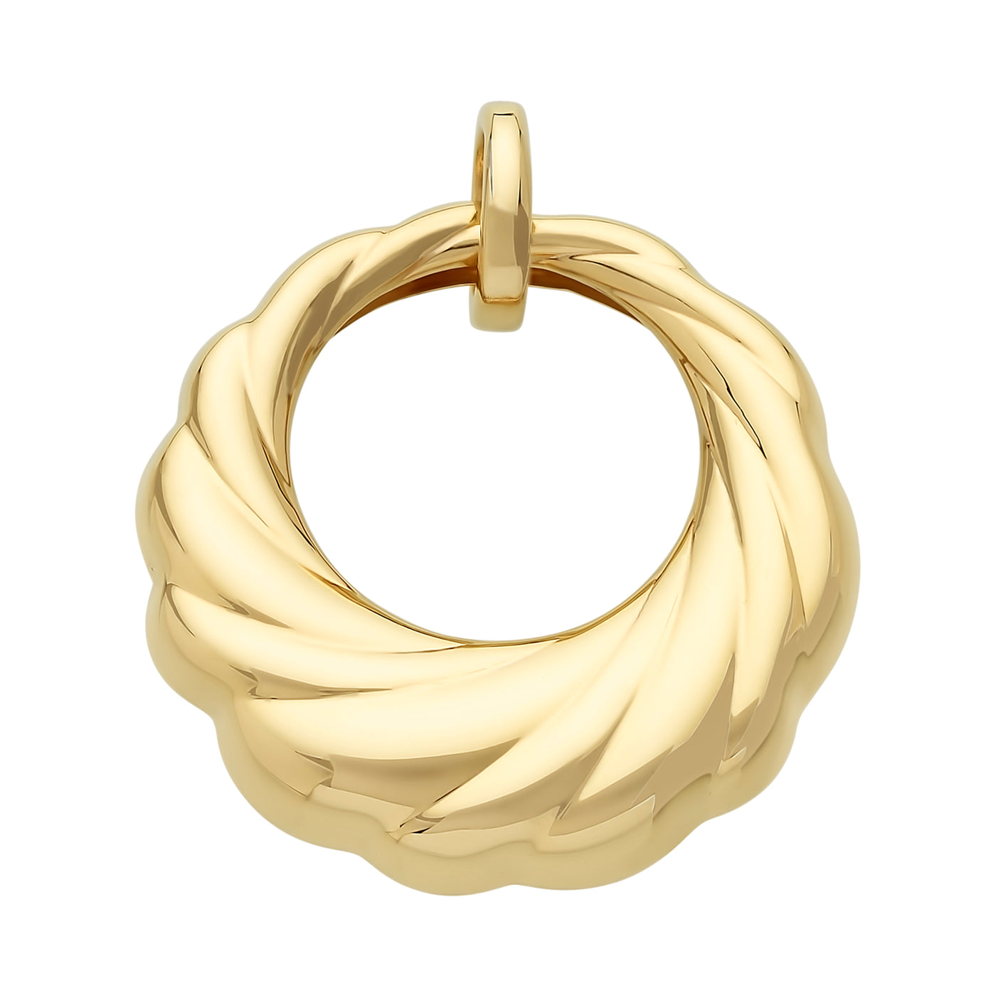 9ct Y/G Circle Pendant