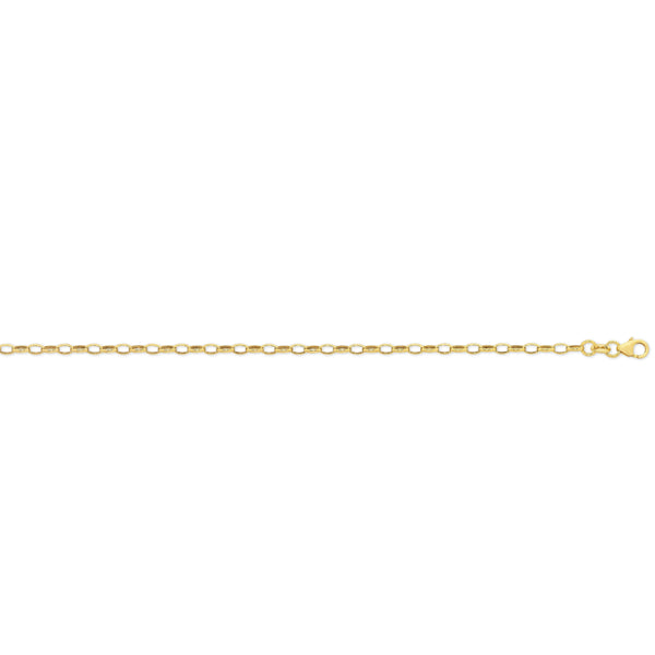 9ct Y/G Silver FIlled Belcher Bracelet 19cm