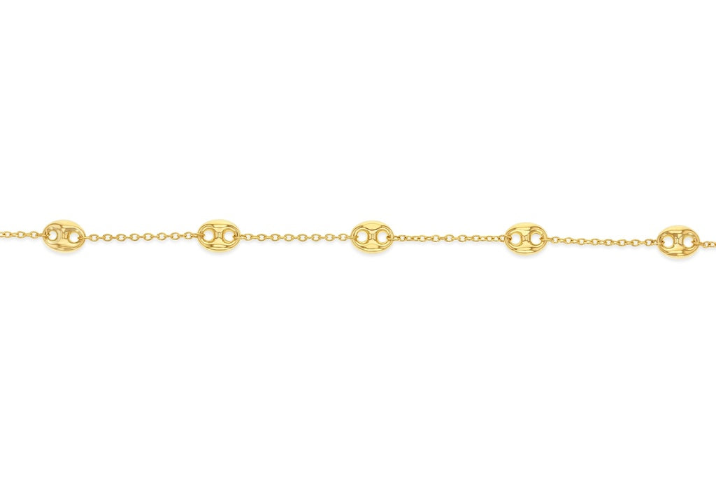 9CT Y/G MARINER LINK BRACELET