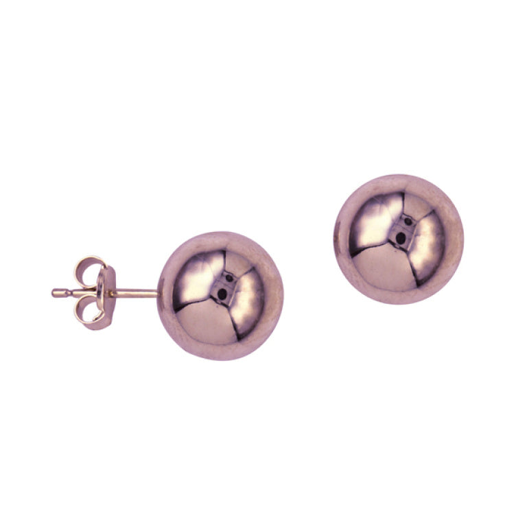 9CT R/G HEAVY BALL STUDS 10MM