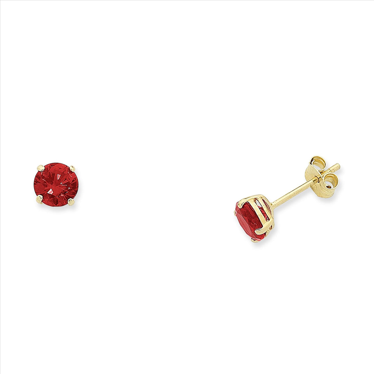 9CT Y/G NATURAL RUBY STUDS