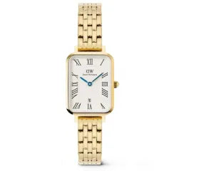 Ladies Y/G Quadro Watch with Date 20x26mm
