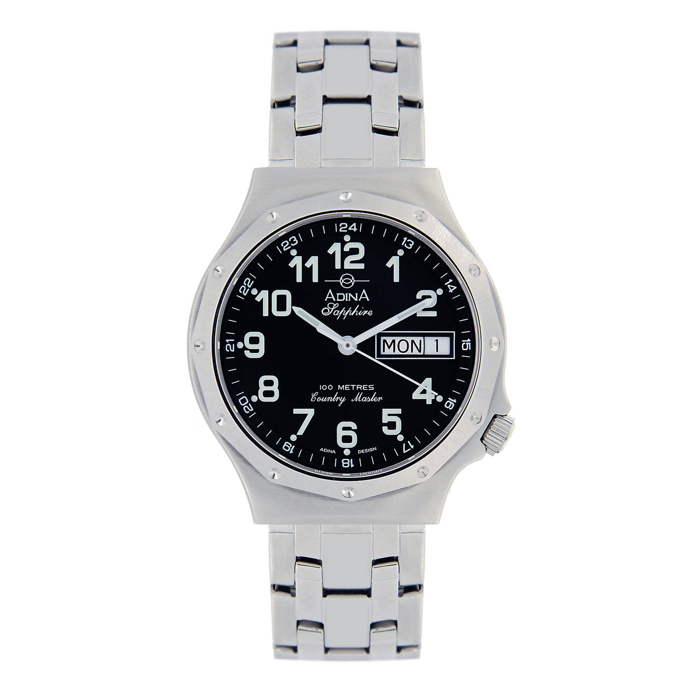 Gents S/S Black Country Master Watch 36mm