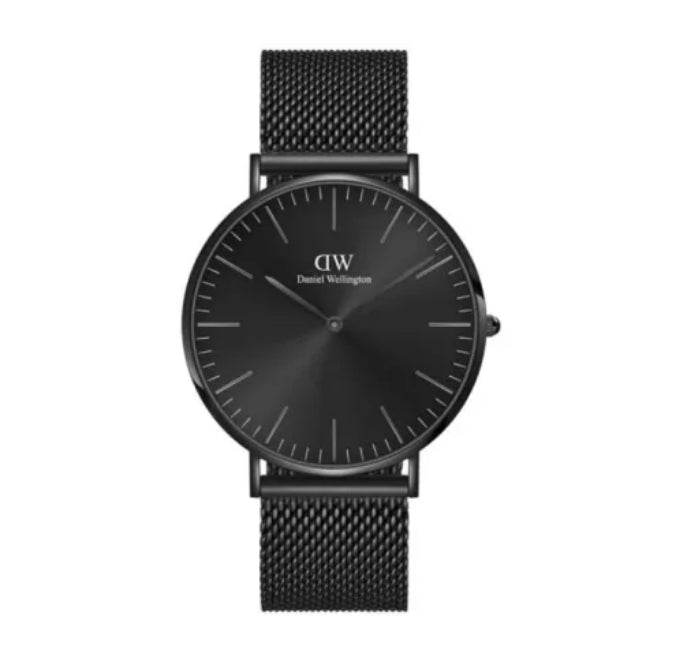 UNISEX BLACK DRESS WATCH 40MM