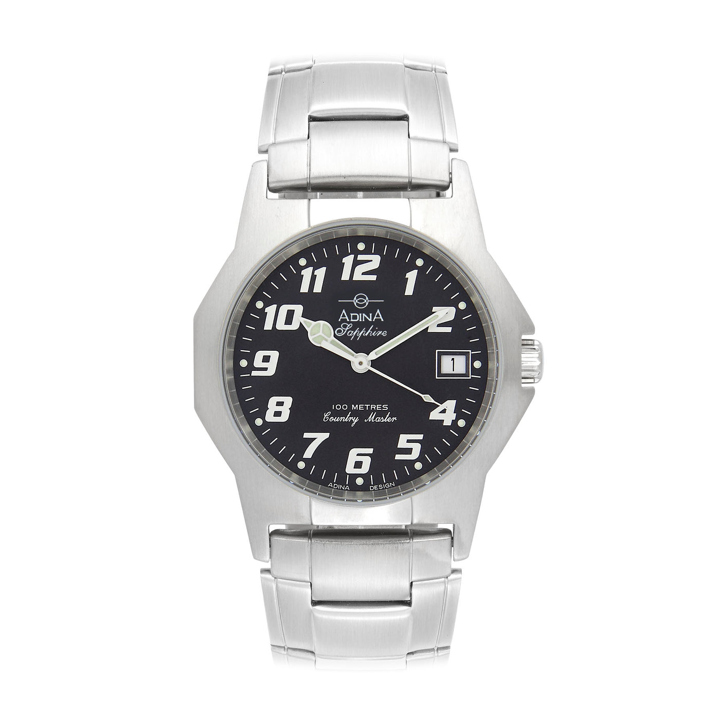 Gents S/S Black Country Master Watch 37mm