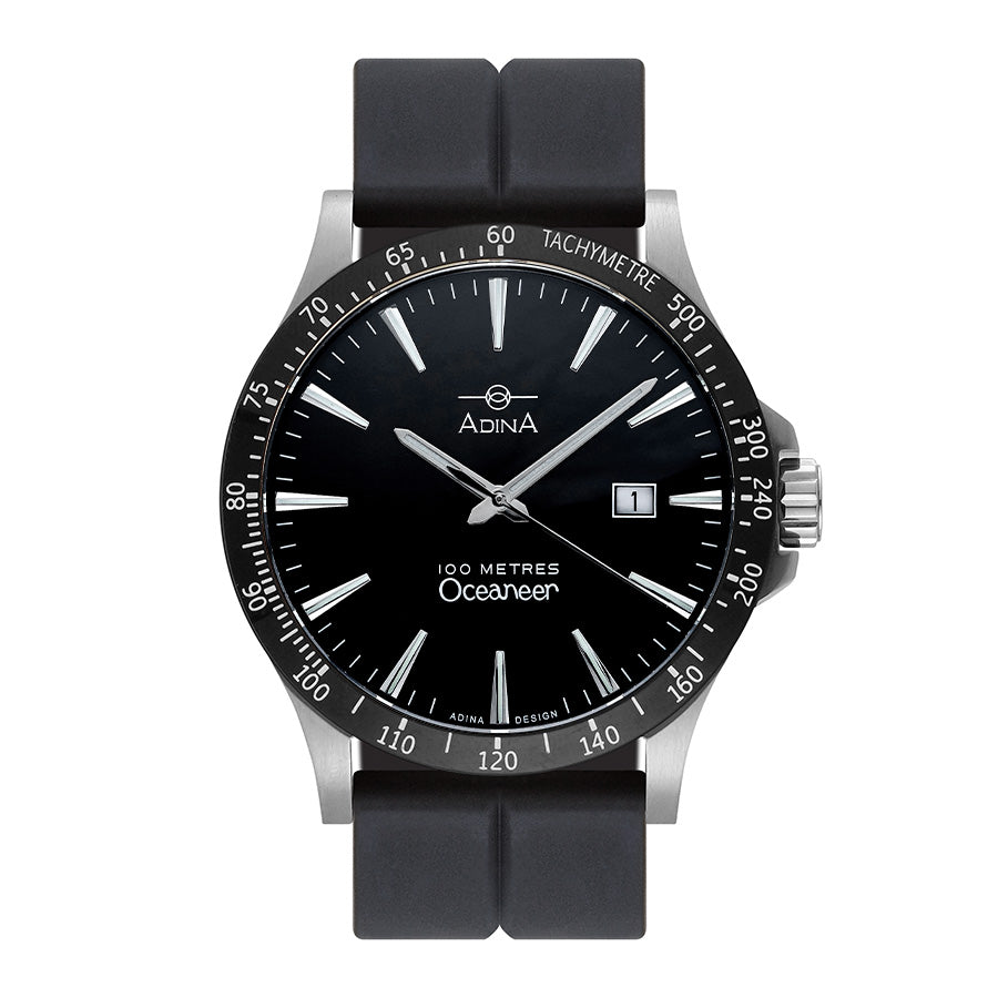 Gents Black Oceaneer Watch 42mm