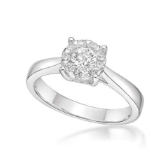 S/S C/Z Illusion Cluster Ring - Size O.5