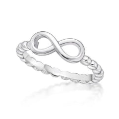 S/S INFINITY BUBBLE RING - SIZE Q