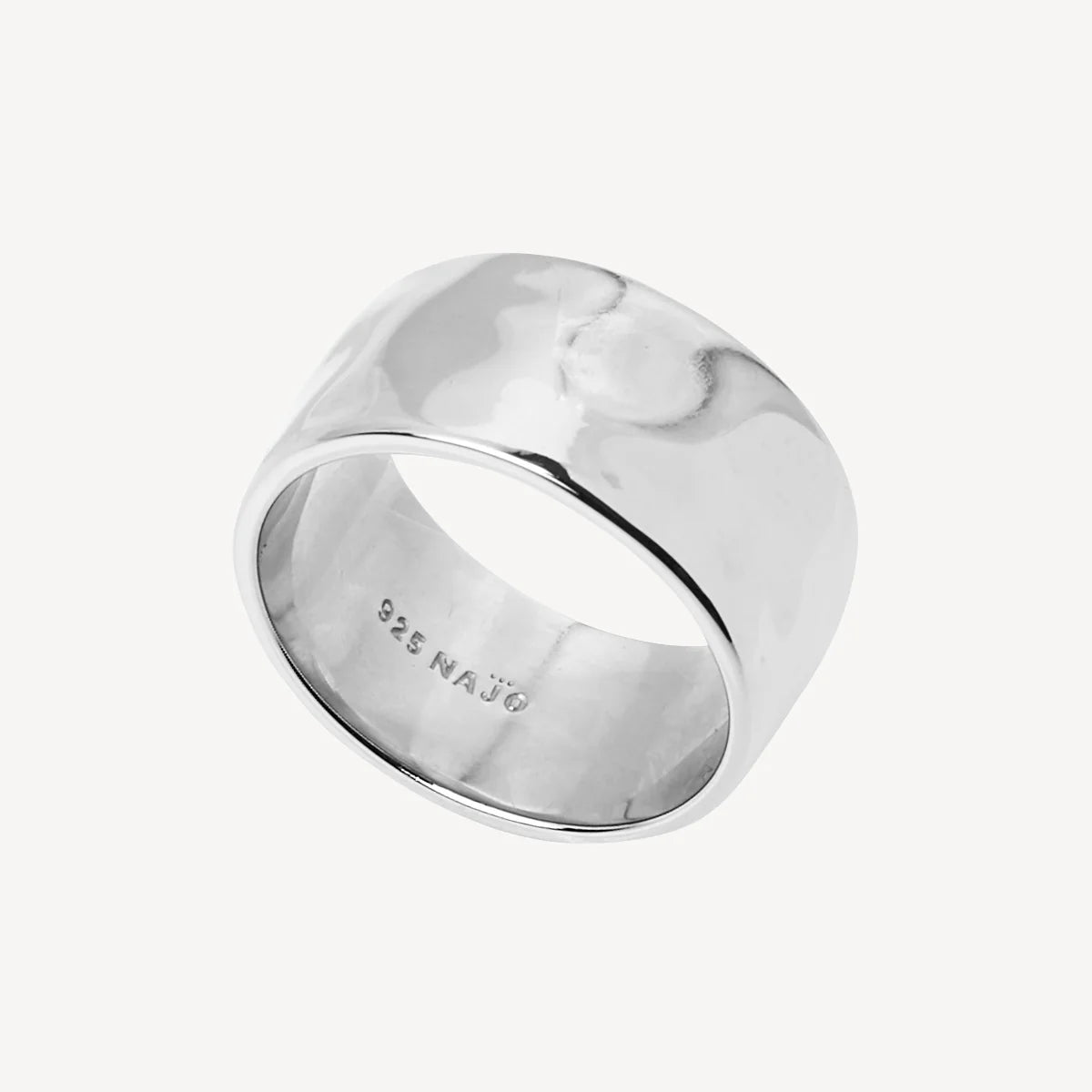 S/S Beaten Band Ring - Size R.5