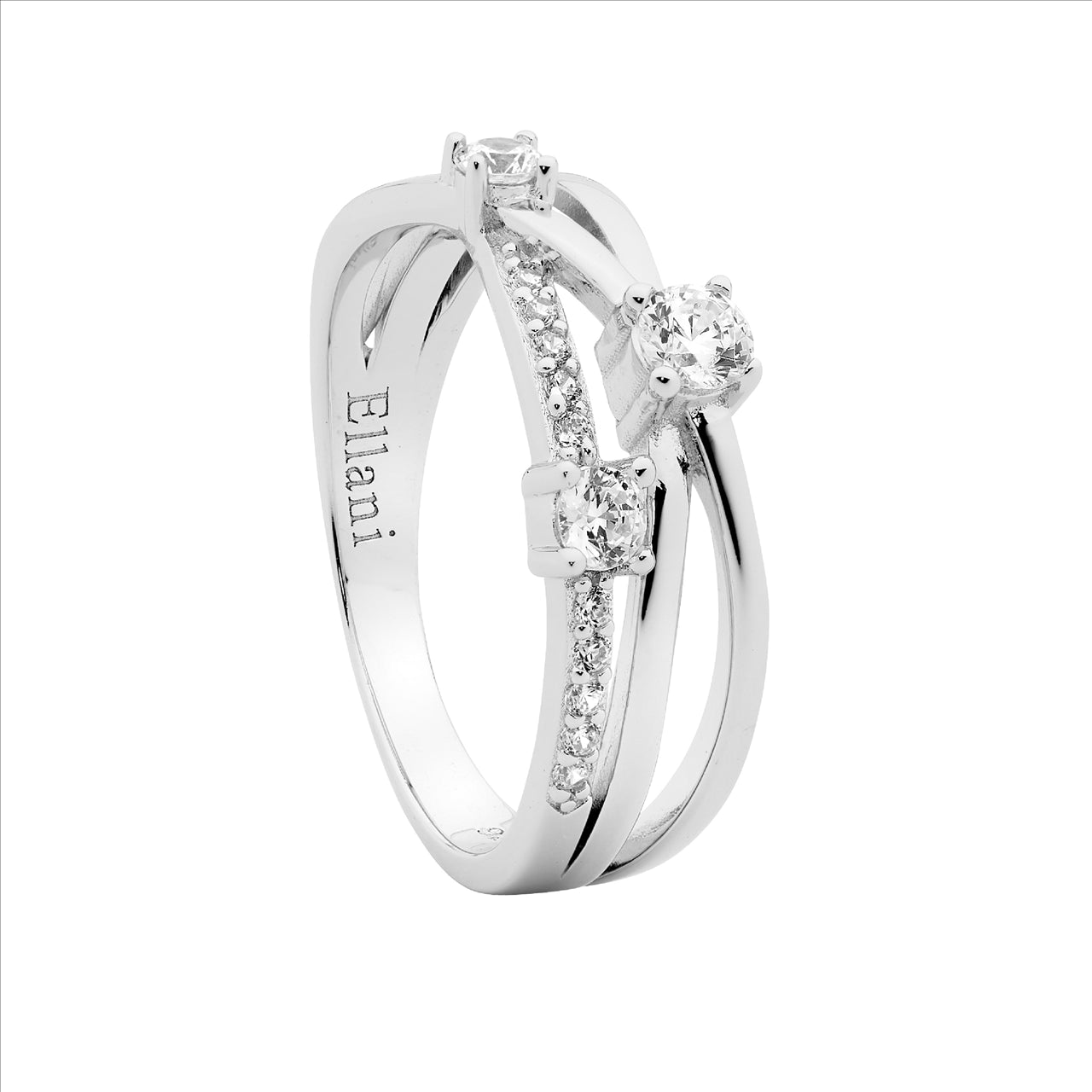 S/S C/Z CROSSOVER RING - SIZE N.5