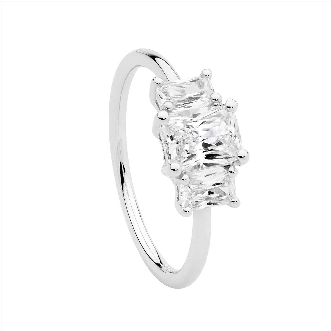 S/S 3 C/Z RING - SIZE Q