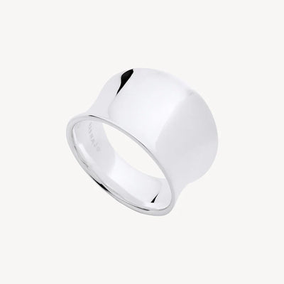S/S Concave Ring with Tapered Band - Size T.5