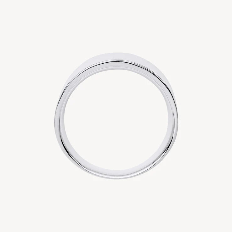 S/S Concave Ring with Tapered Band - Size T.5