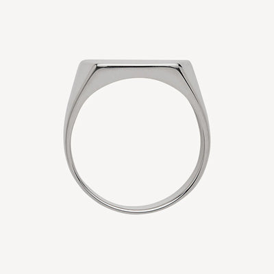Mens S/S Rectangular Signet Ring - Size V.5
