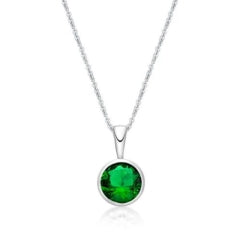 S/S MAY BEZEL PENDANT WITH CHAIN 5MM