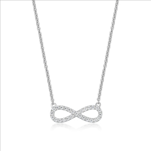 S/S Infinity C/Z Necklace 45cm