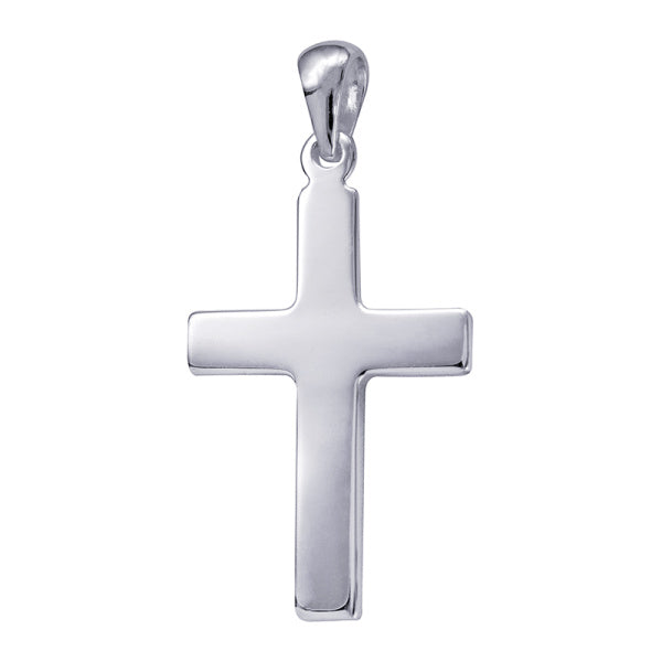 S/S FINE CROSS PENDANT 24X14MM