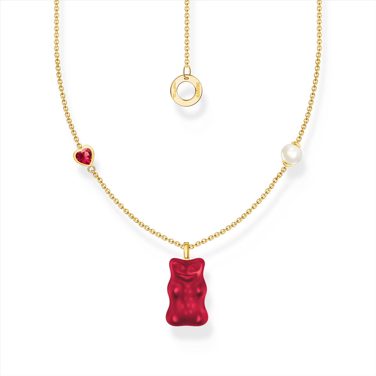 HARIBO RED BEAR NECKLACE 40-45CM - Y/G PLATED