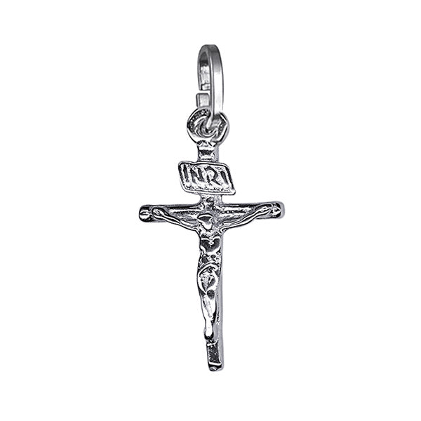 S/S SMALL CRUCIFIX PENDANT 17X10MM