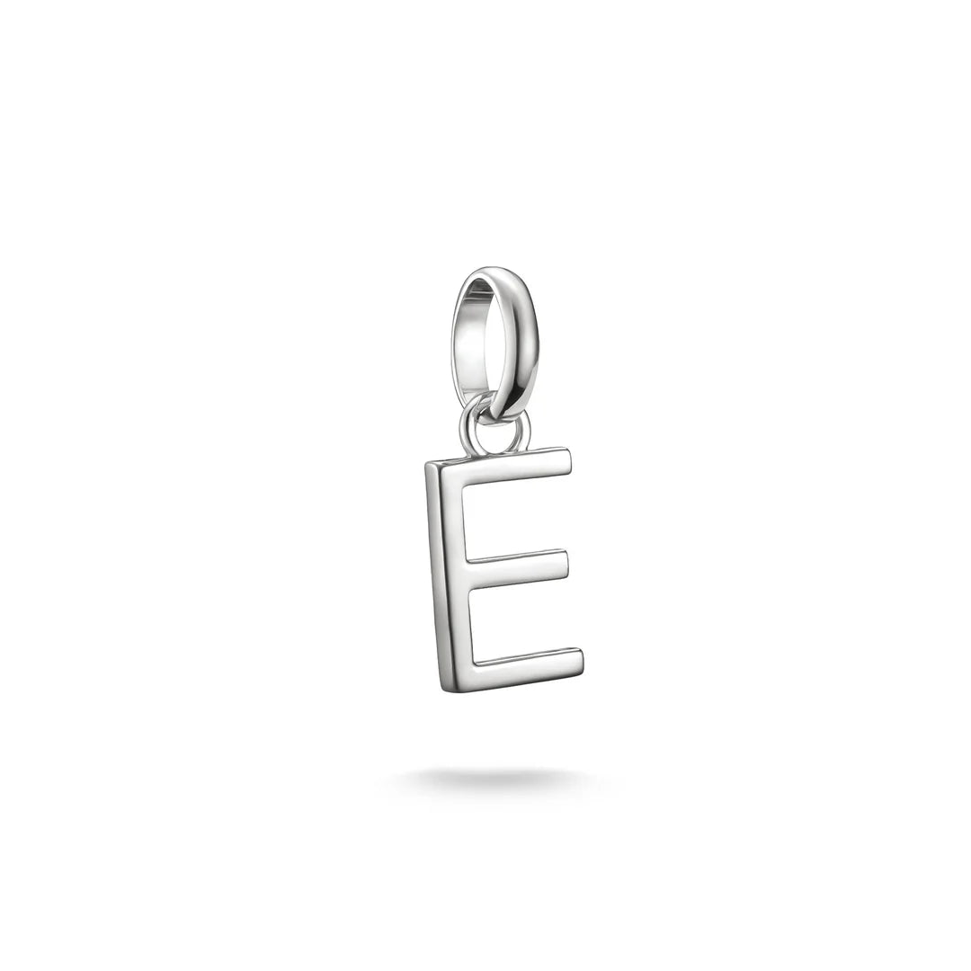 S/S Letter 'E' Charm - Charm Connect