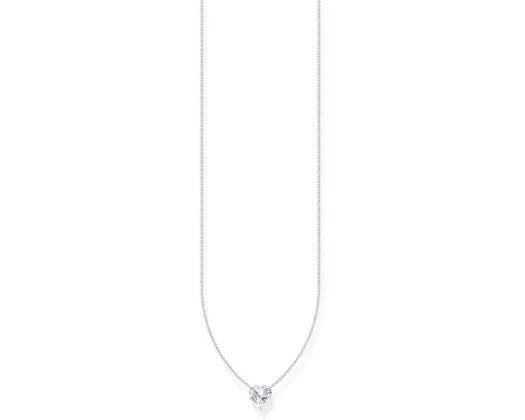 S/S C/Z Heart Necklace - 40-45cm