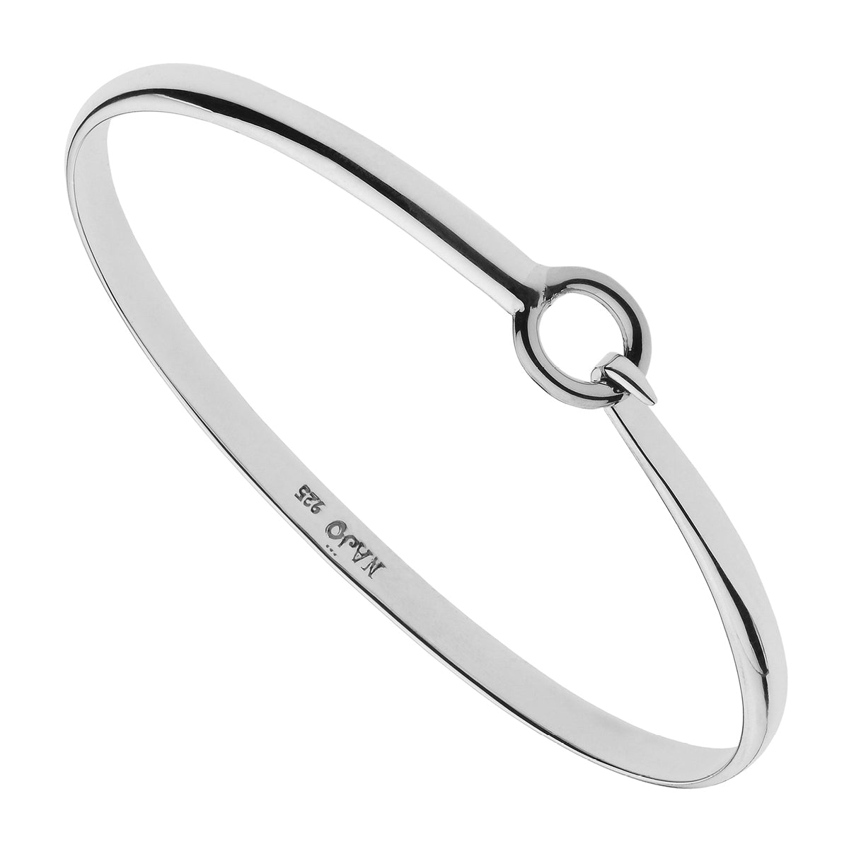 S/S Loop and Latch Bangle - 60mm