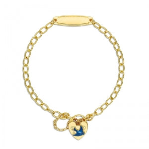 BROOKLYN BLUEBIRD BELCHER ID BRACELET 16CM - Y/G PLATED