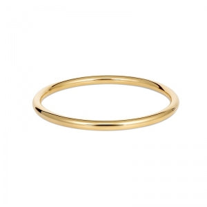 HOLLOW GOLF BANGLE 50MM - Y/G PLATED