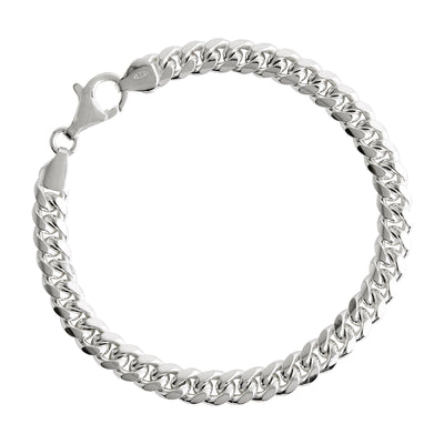Mens S/S Cuban Chain Bracelet - 21cm