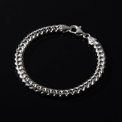 Mens S/S Cuban Chain Bracelet - 21cm
