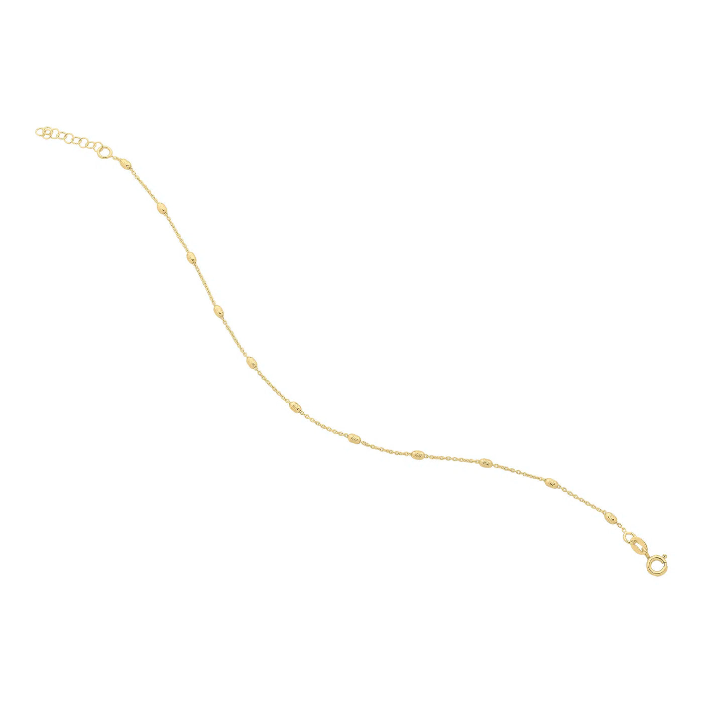 Beaded Anklet - 25cm - Y/G Plated