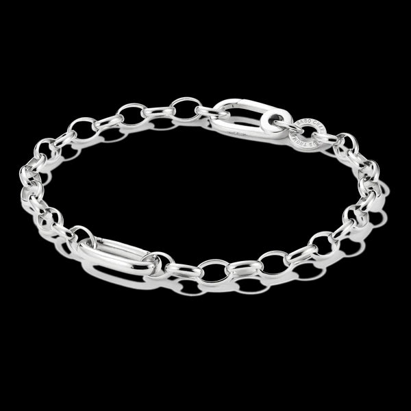 S/S Charm Connect Cable Link Bracelet 19cm