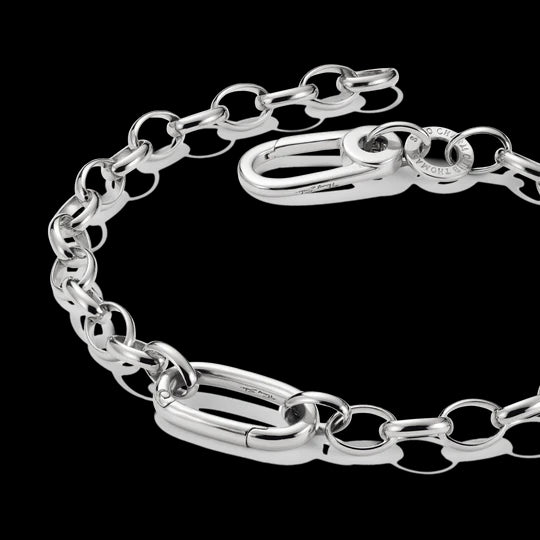 S/S Charm Connect Cable Link Bracelet 19cm