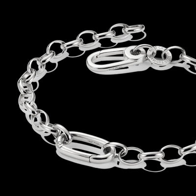 S/S Charm Connect Cable Link Bracelet 19cm