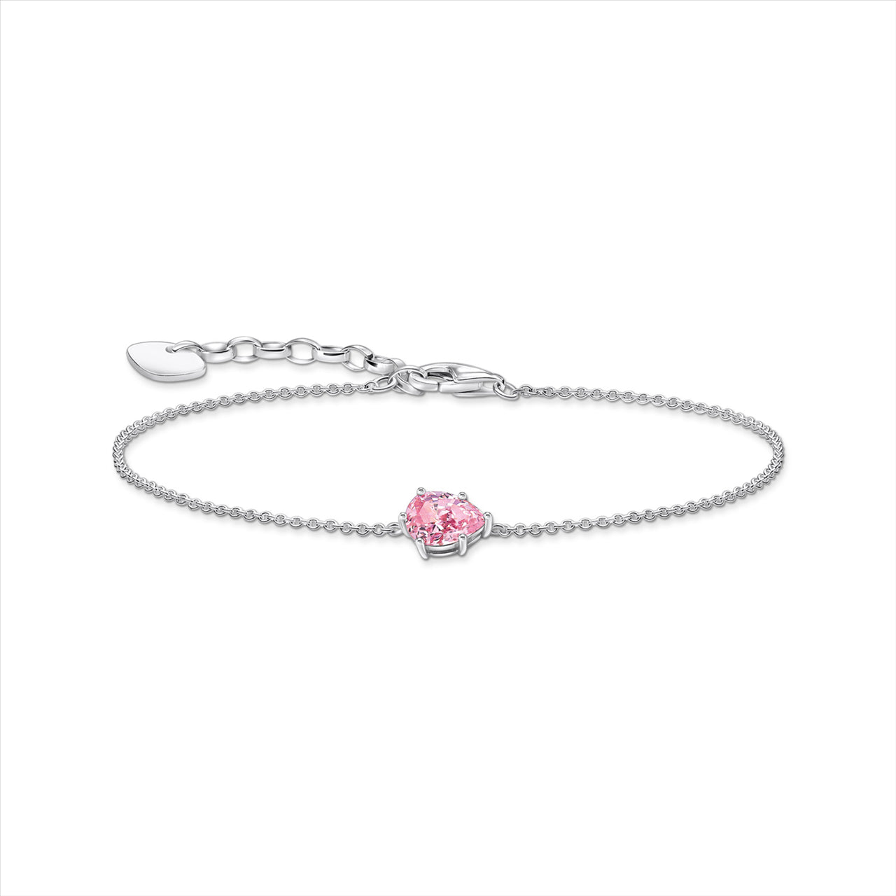S/S Pink C/Z Bracelet 16-19cm