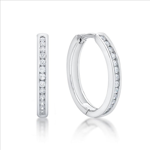 S/S Round C/Z Hoop Huggies 19mm