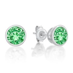 S/S August Birthstone Bezel Studs 5mm