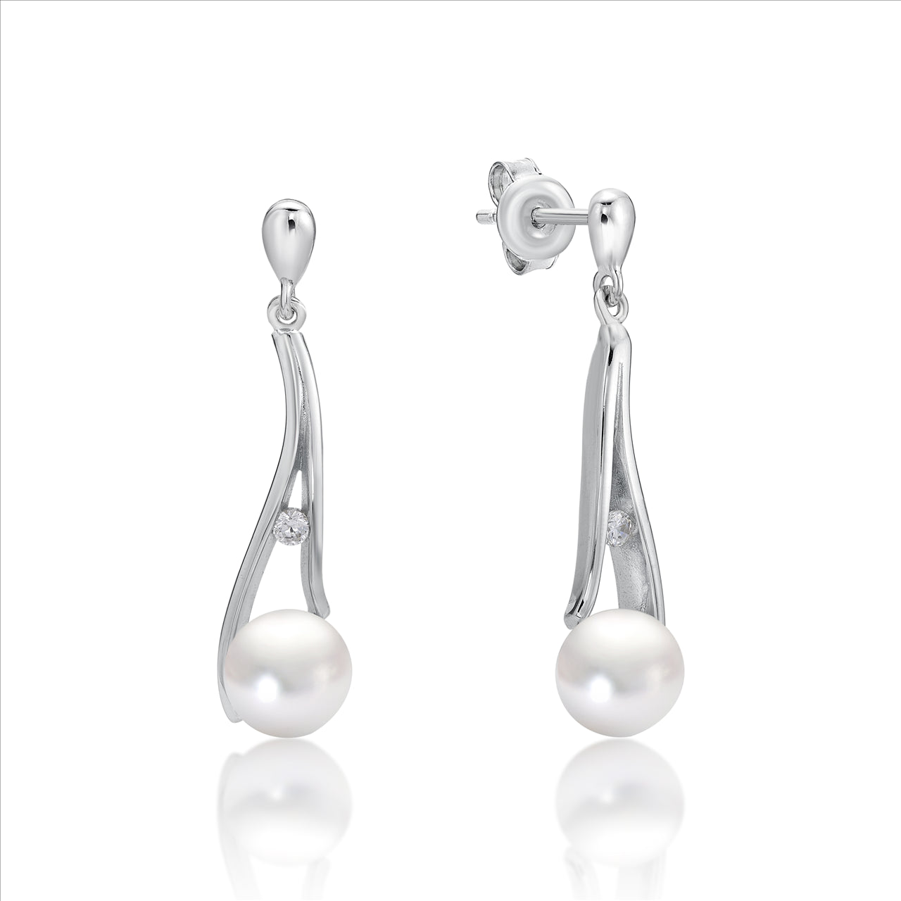 S/S "A" Pearl Drop Earrings