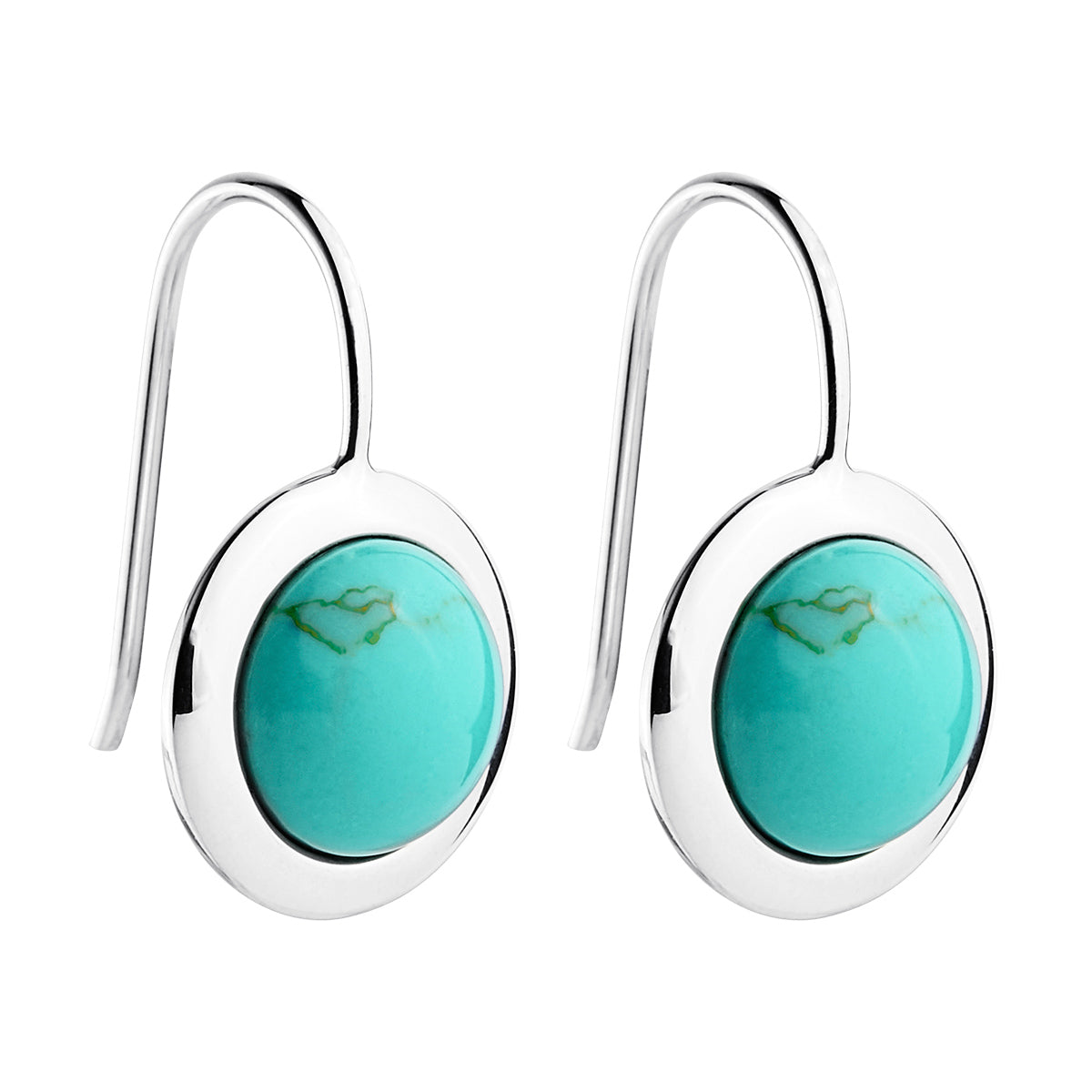 S/S HUSK TURQUOISE DROP EARRING