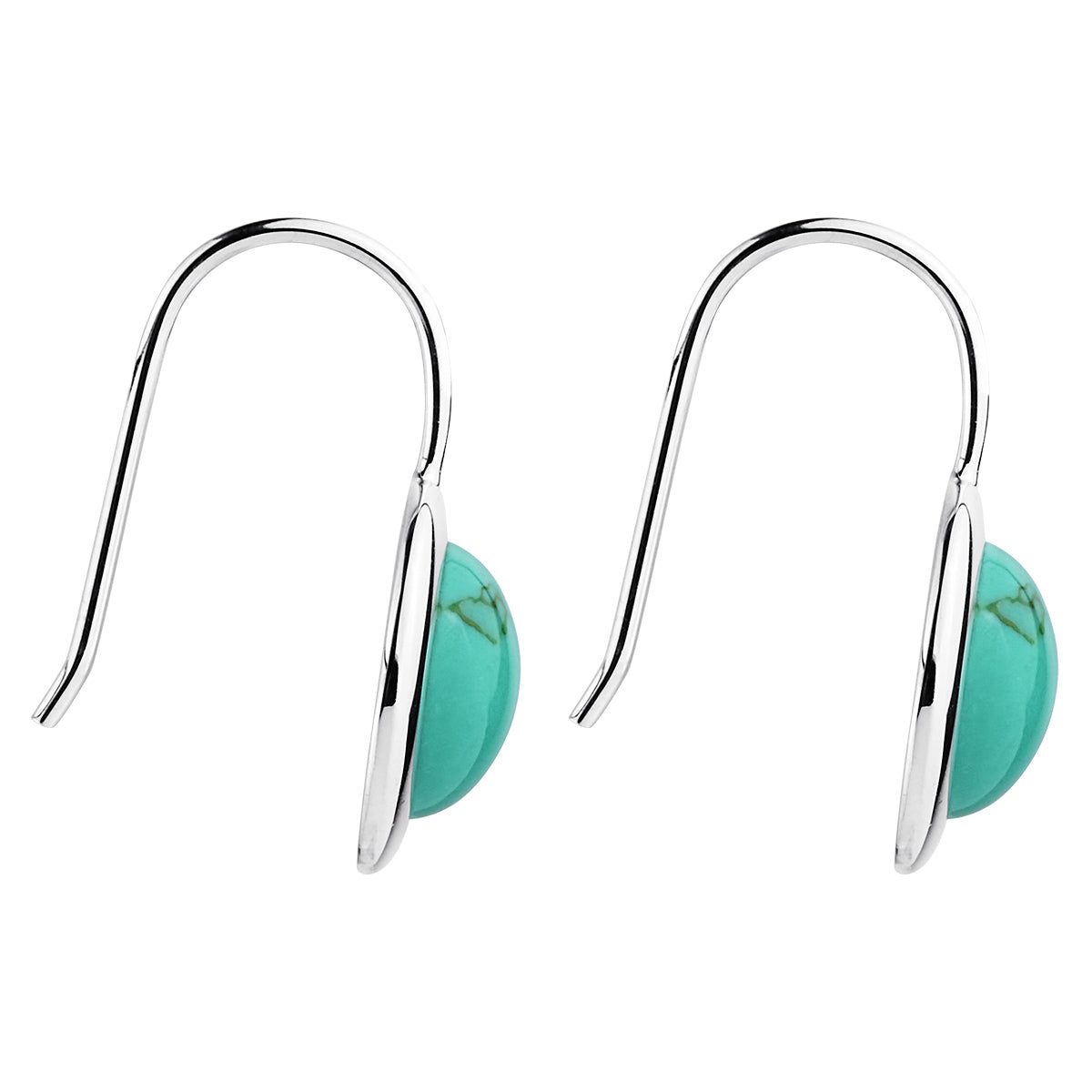 S/S HUSK TURQUOISE DROP EARRING