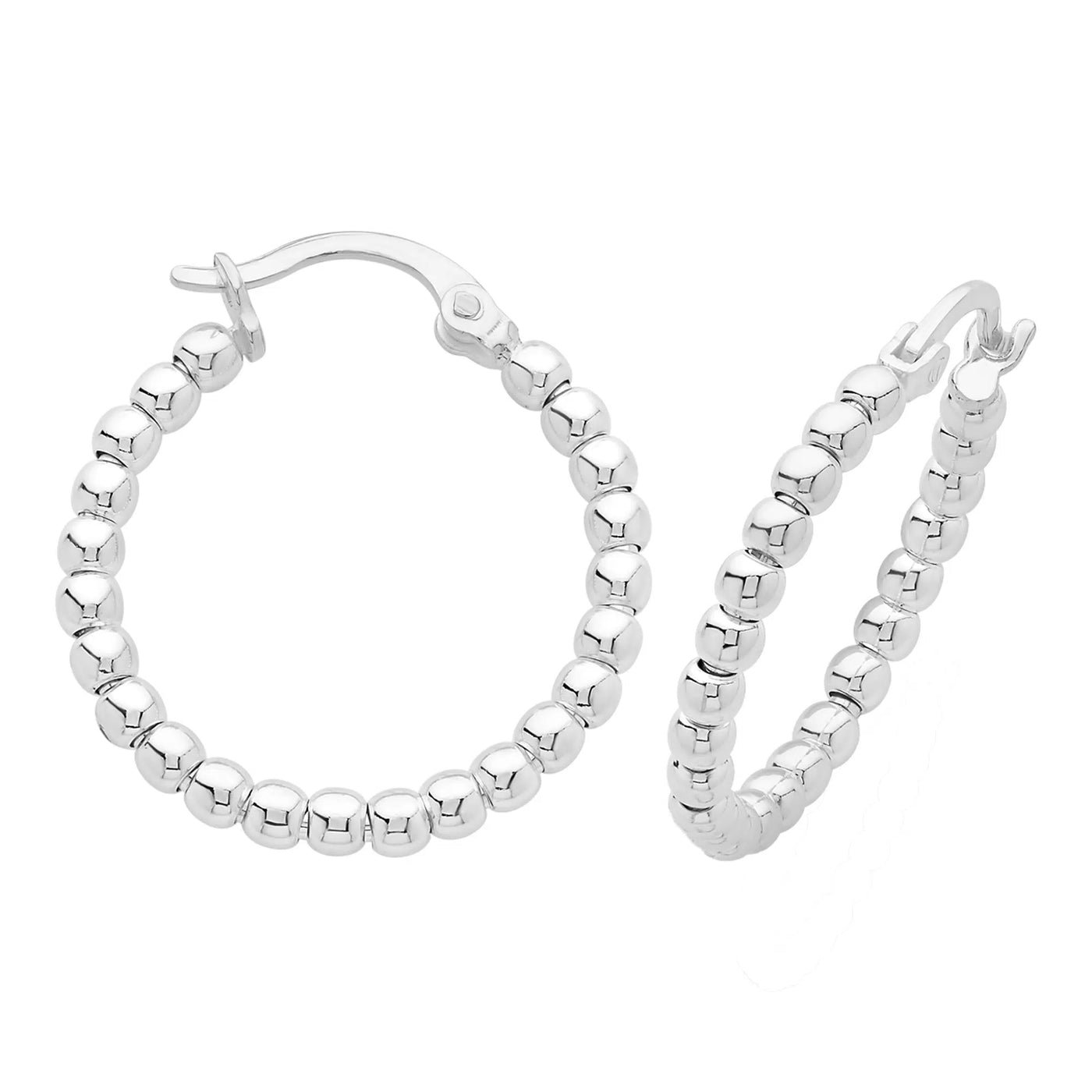 S/S Beaded Hoop Earrings
