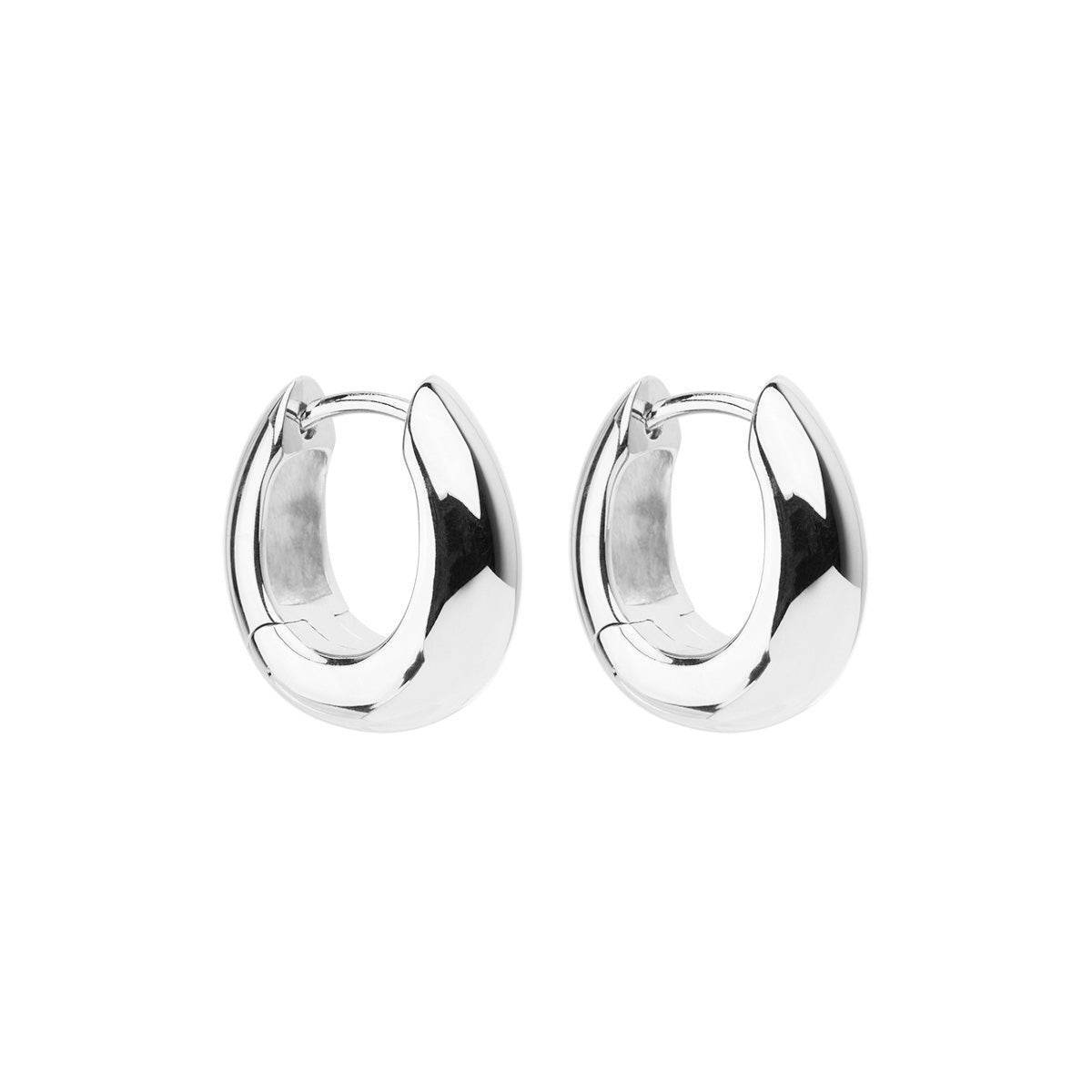 S/S Tapered Rounded Huggies - 14x15mm