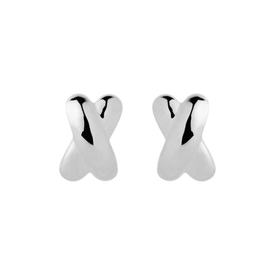 S/S Puffed 'X' Shape Studs