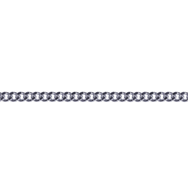 S/S Diamond Cut Curb Chain 50cm